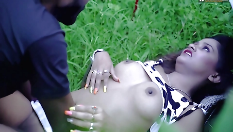 Indian cunt in a sexy outfit gets fucked on a camping trip