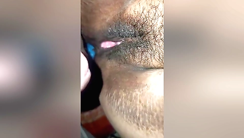 Hairy indian chick is horny and she wants to cum in all her holes