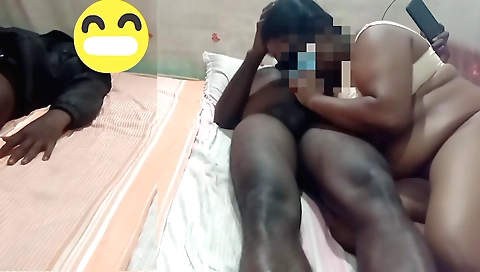 Chubby indian chick is making a threesome with her friend