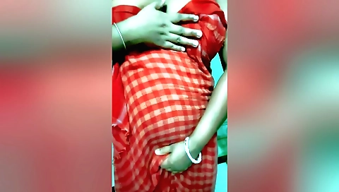 Stunning amateur indian girl with big tits doing solo