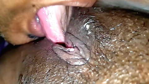 Indian girl enjoys her sweet ass and mouth sucking