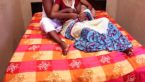 Indian wife makes love with her hubby in the hotel room