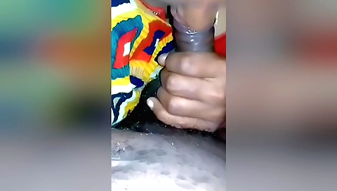 Petite asian babe gets her hands wet during a handjob