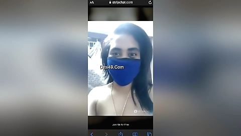 Amateur indian babe in a sexy outfit plays with pussy