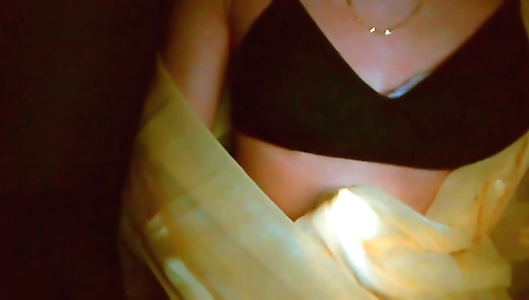 Busty Indian teen babe with a sexy dress gets naked