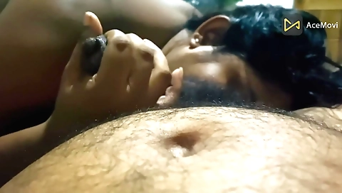 Cute brunette handjob and cumshot of pussy in homemade