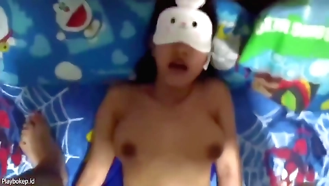 Amature stepsister with hairy pussy fucks while it is quiet