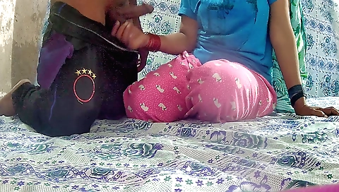 Brunette girl is fucked in amateur handjob and blowjob