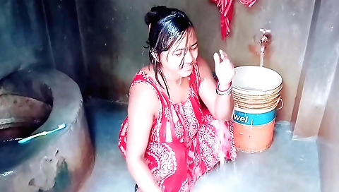 Indian blonde in a sexy dress enjoys sex with her husband