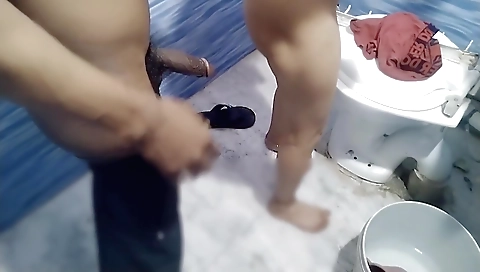 Indian girlfriend fucks hard in her bathroom porn vid