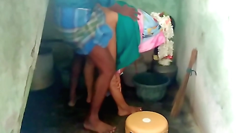 Indian brunette gets fucked in her bedroom by husband