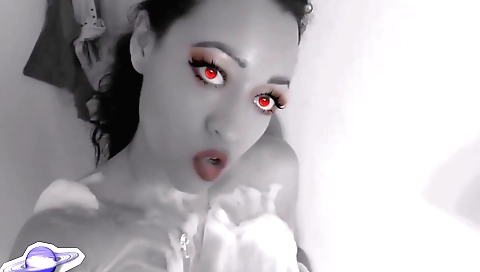 Sexy brunette with a sexy ass and a sexy body is making a sexy spell