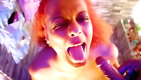 Big ass milf with a red head gets her tight hole licked