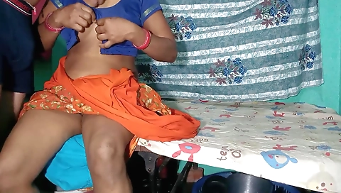 Amateur indian wife plays with her husband in a game