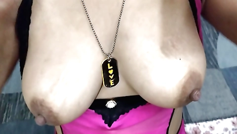 Horny brunette with a nice ass fingering her pussy 008