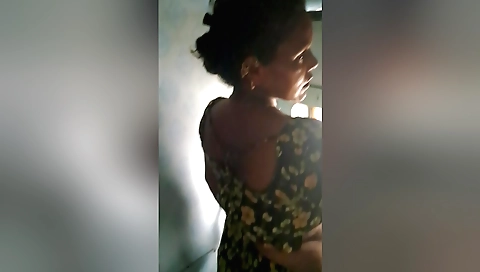 Indian brunette girl is sucking a dick and getting cum