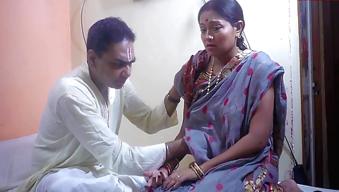 Busty brunette in sexy indian outfit fucked by stepdad