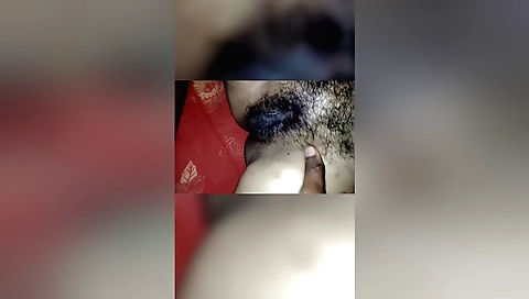 Amateur hairy fuck video with a hairy cunt with peaches