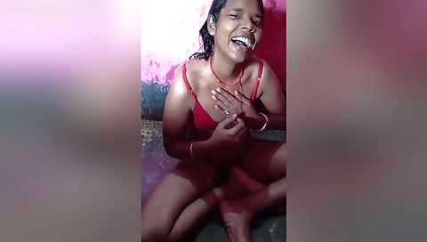 Sexy brunette indian girl sucking a dick in her shower
