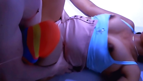 A sexy indian girl with a sexy body is playing with her stepmother