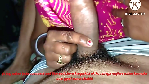 Indian teen girl gets a hard handjob in pov porn video
