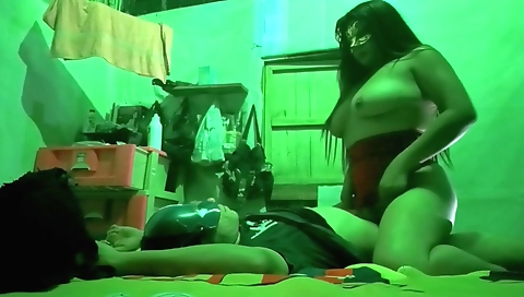 Big tits brunette milf and her stepdad having sex on webcam