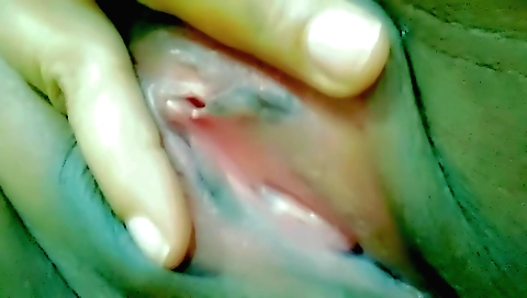 Solo girl with a shaved pussy enjoys a handjob and blowjob