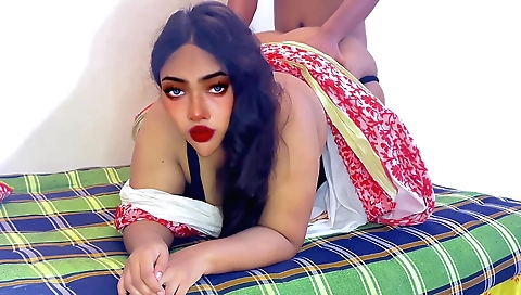 Big ass brunette in sexy lingerie gets her pussy fucked