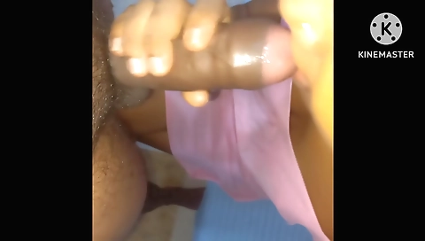 Indian beauty with a natural face and a shaved pussy in a facial