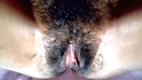 Indian teen 18+ wants to cum inside her hairy pussy