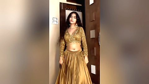 Sexy brunette reetika masturbating and giving a blowjob