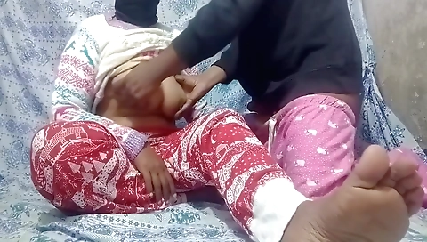 Cute brunette takes a big piece of meat on a webcam video