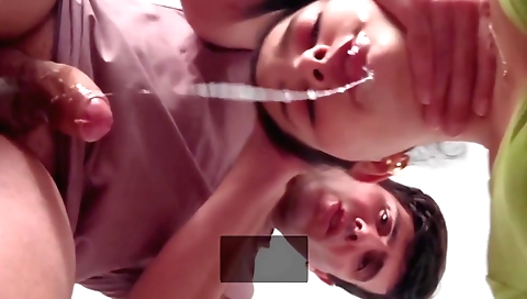 Horny porn actress cumming on her boyfriend's mouth