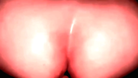 Big boobed and tight ass teen showing cum on screen