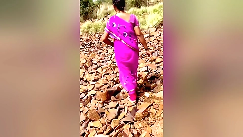 Indian girl enjoys outdoor sex with her big white cock