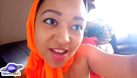 Horny brunette is in a solo fetish scene with a dildo