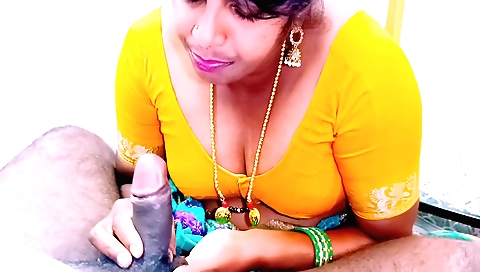 Indian brunette with big natural tits takes a big cock deep inside