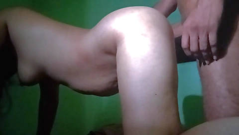 Indian babe in a dressing room getting cum over her pussy