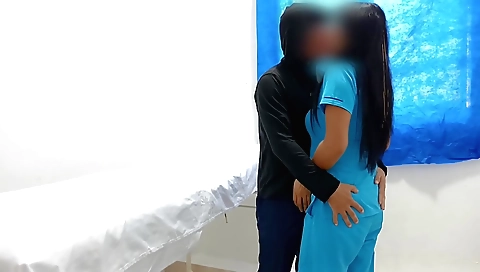 Indian girl gets fucked by a nurse in the hospital