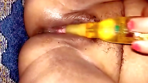 Sexy indian milf with a hairy pussy and big ass uses toys 2