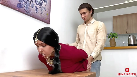 Indian teen with a great big ass gets licked and pounded