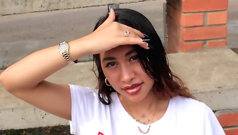 Hot indian brunette with big boobs gets her pussy pounded