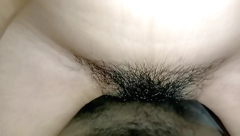 A hairy Indian chick in the pov gets her pussy fucked