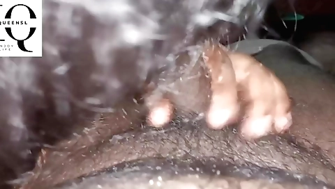 Amateur brunette gets to fuck one inch of her boyfriend's big dick