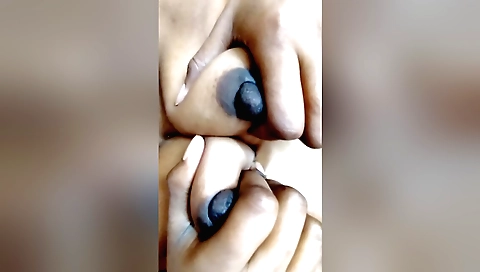 Indian girlfriend cheating in her husband's bedroom