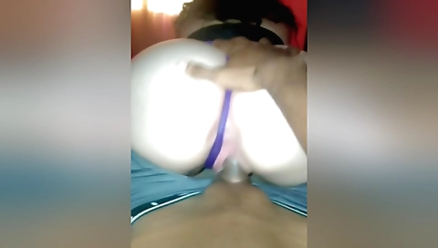 Indian amateur brunette sucks my cock and gets cum on face