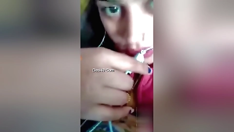 Bhabhi in a sexy dress and she is doing it on webcam