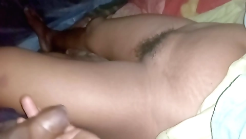 Bhabi ko rat bor suda in a pov shot and naked with a nice hairy pussy