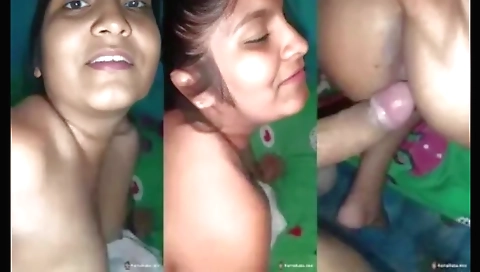 Indian cunt fuck with a beautiful brunette in the bedroom