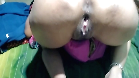 Creampied amateur brunette with a juicy ass 18+ pov